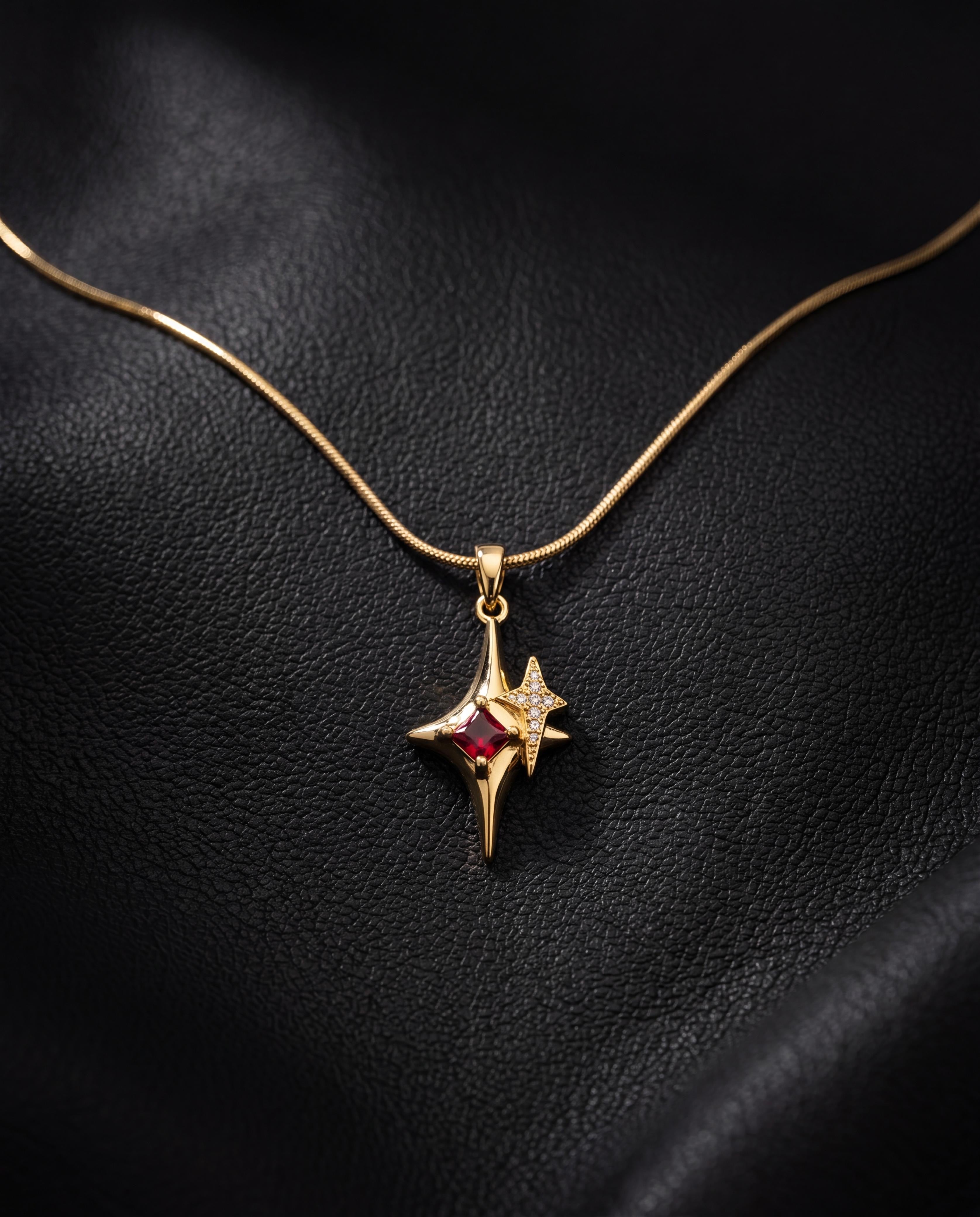 Gold star necklace