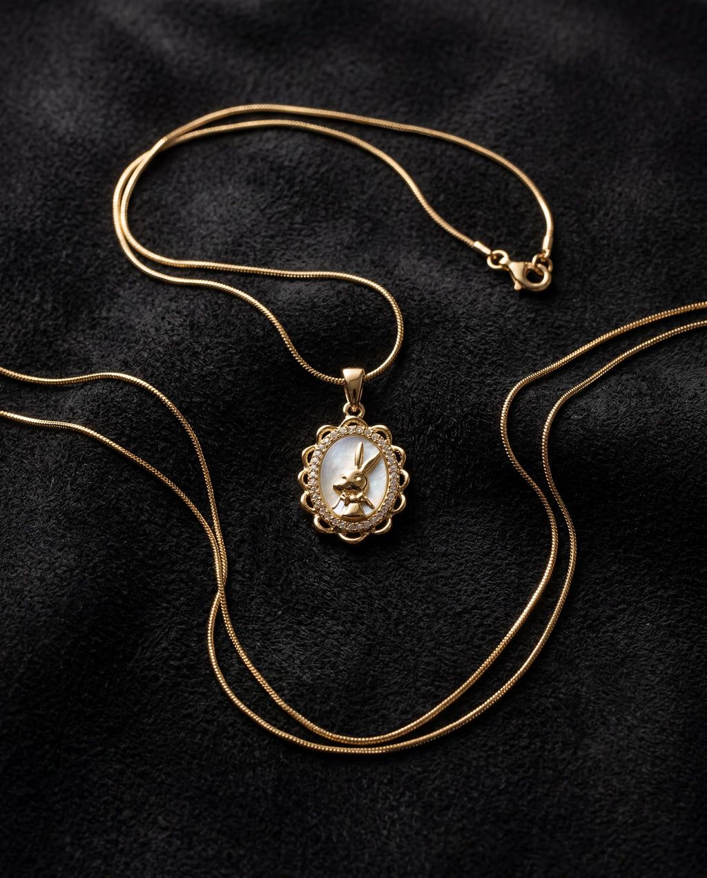 Rabbit gold necklace
