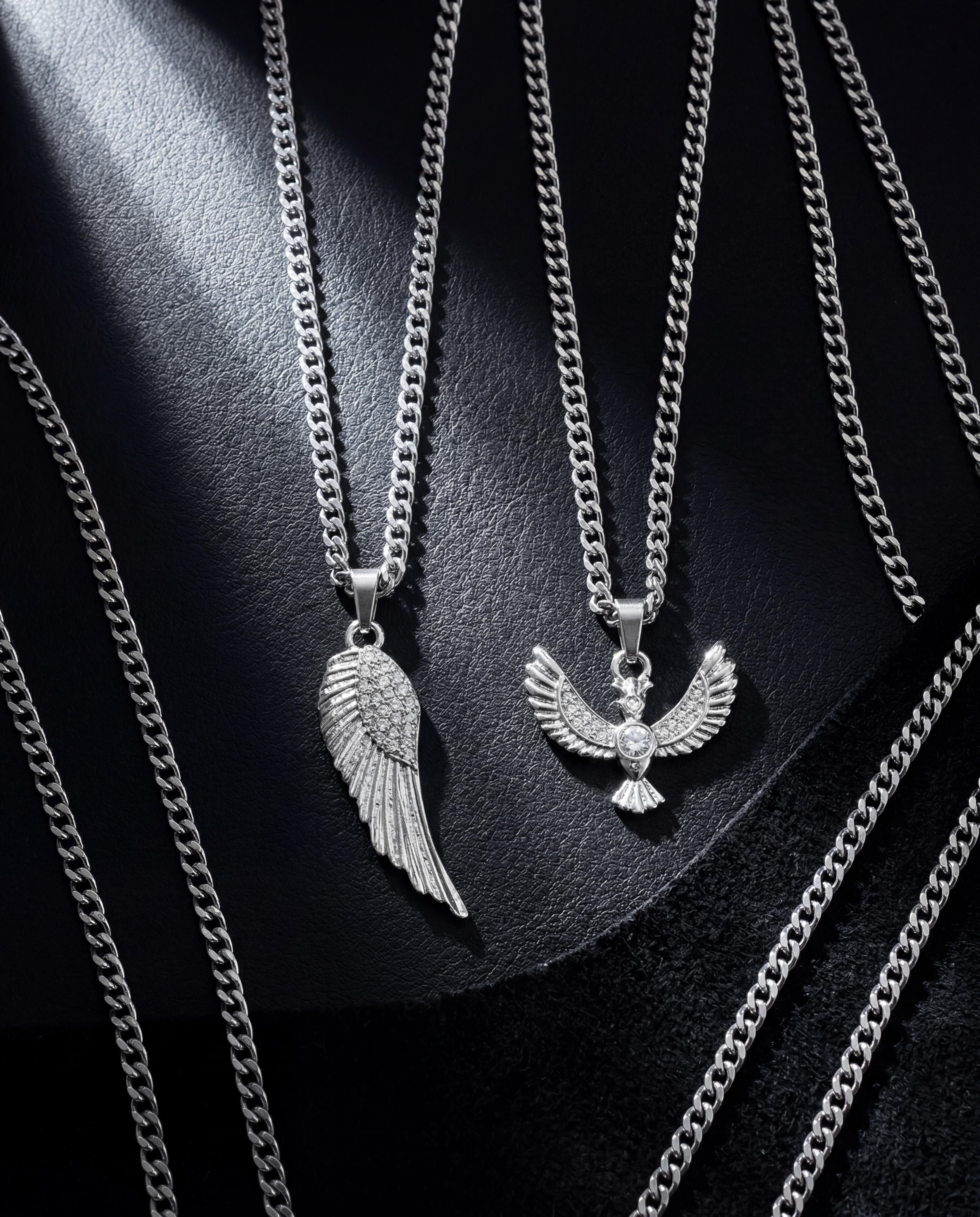 Wing and phoenix necklace