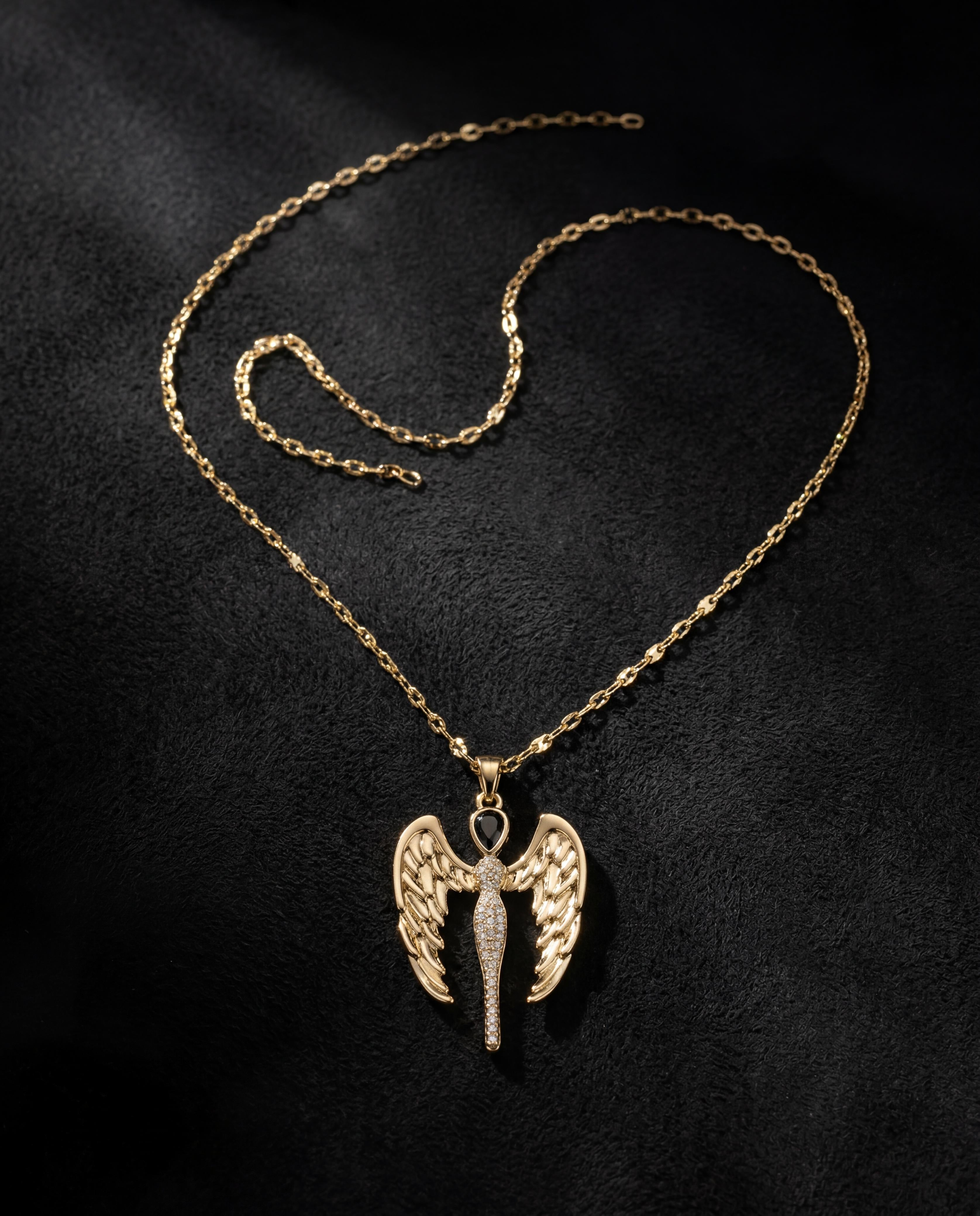 Angel gold necklace