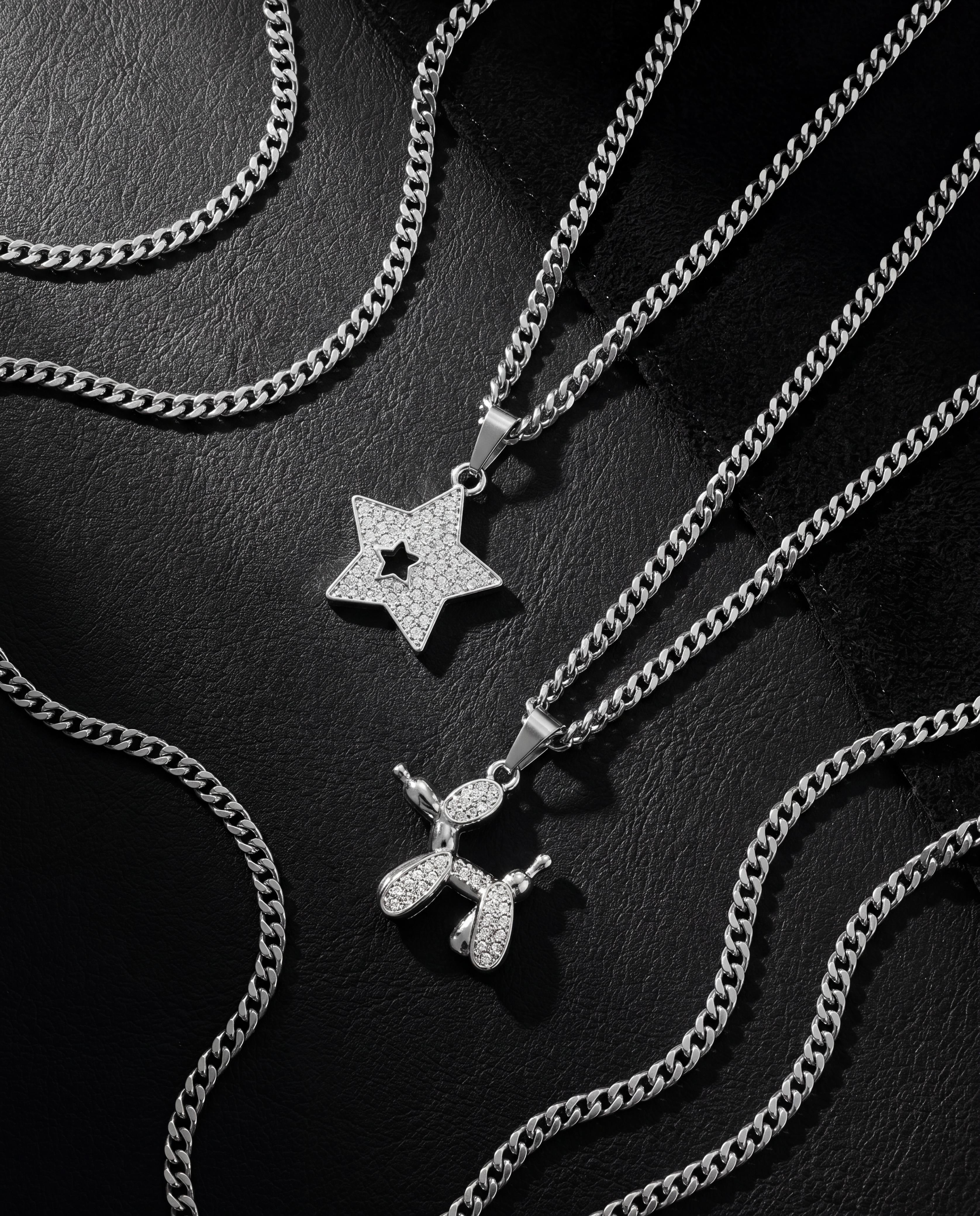 Dog and star necklace