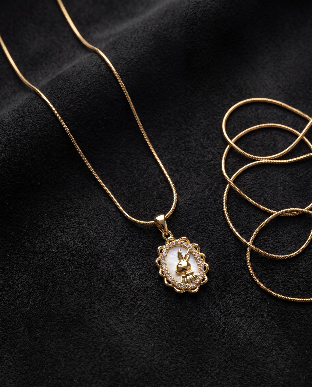 Rabbit gold necklace