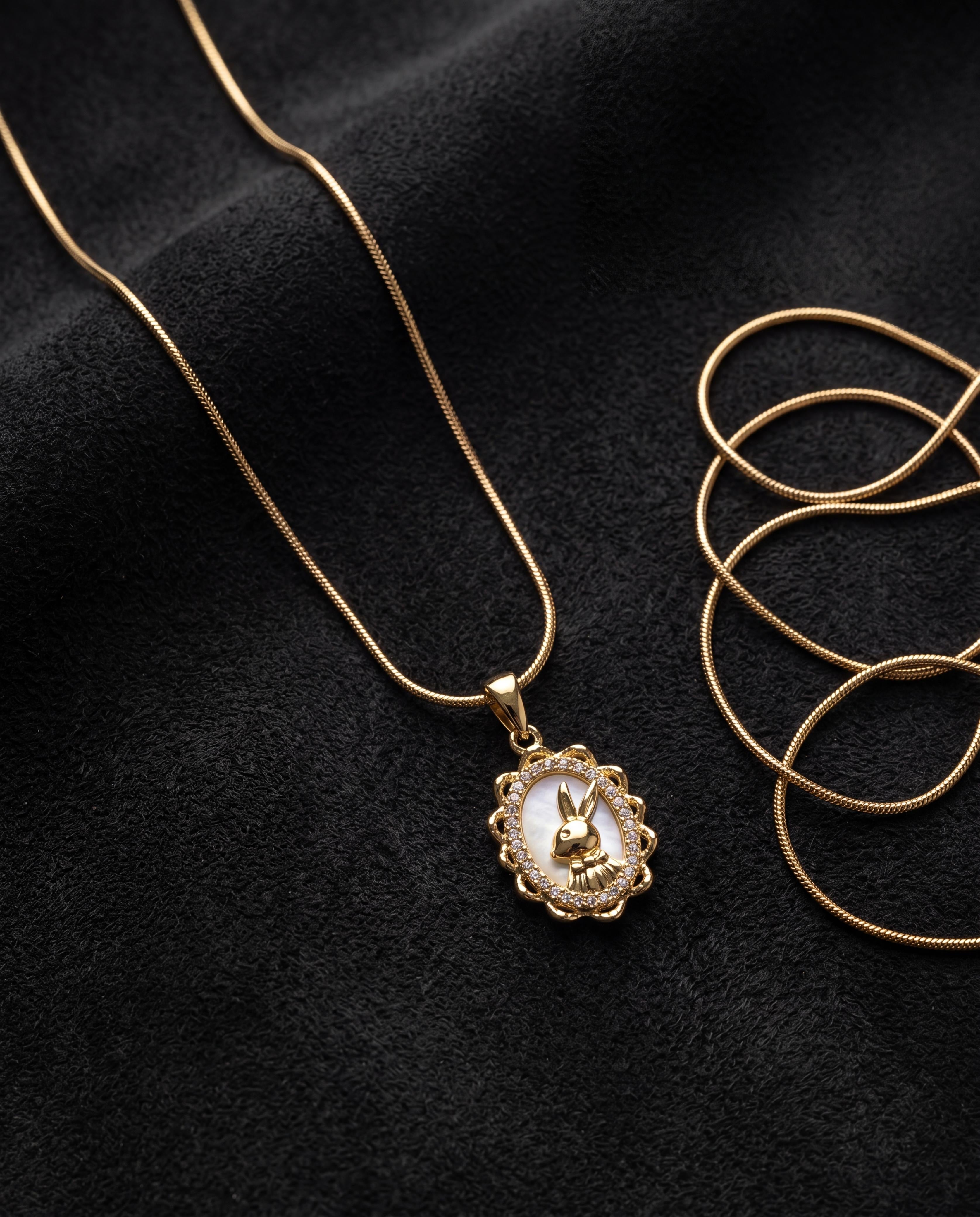 Rabbit gold necklace