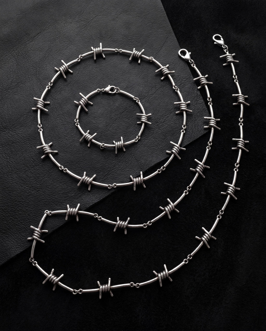 Wire bracelet and necklace and belt chain