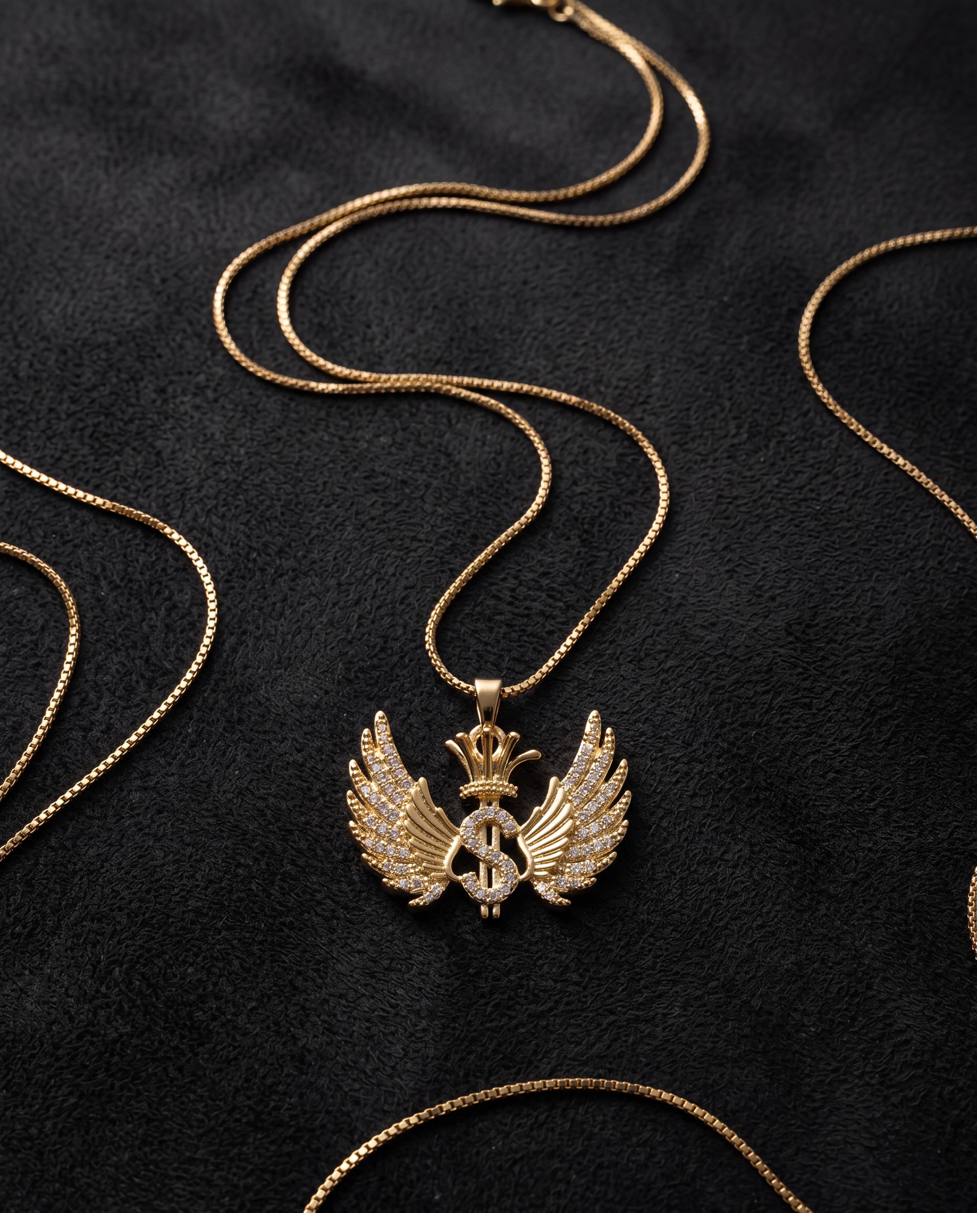 Dollar gold necklace