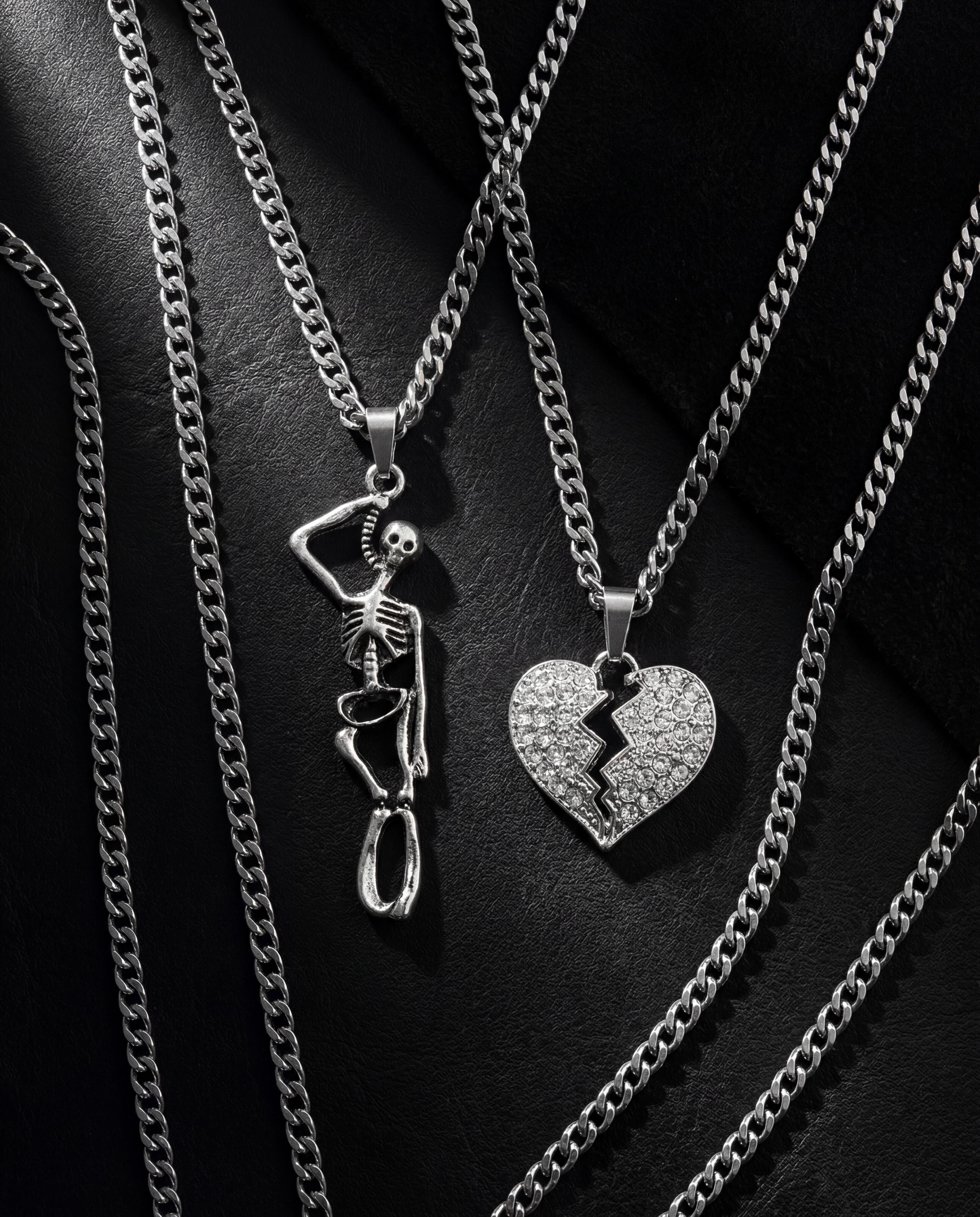 Skeleton and broken heart