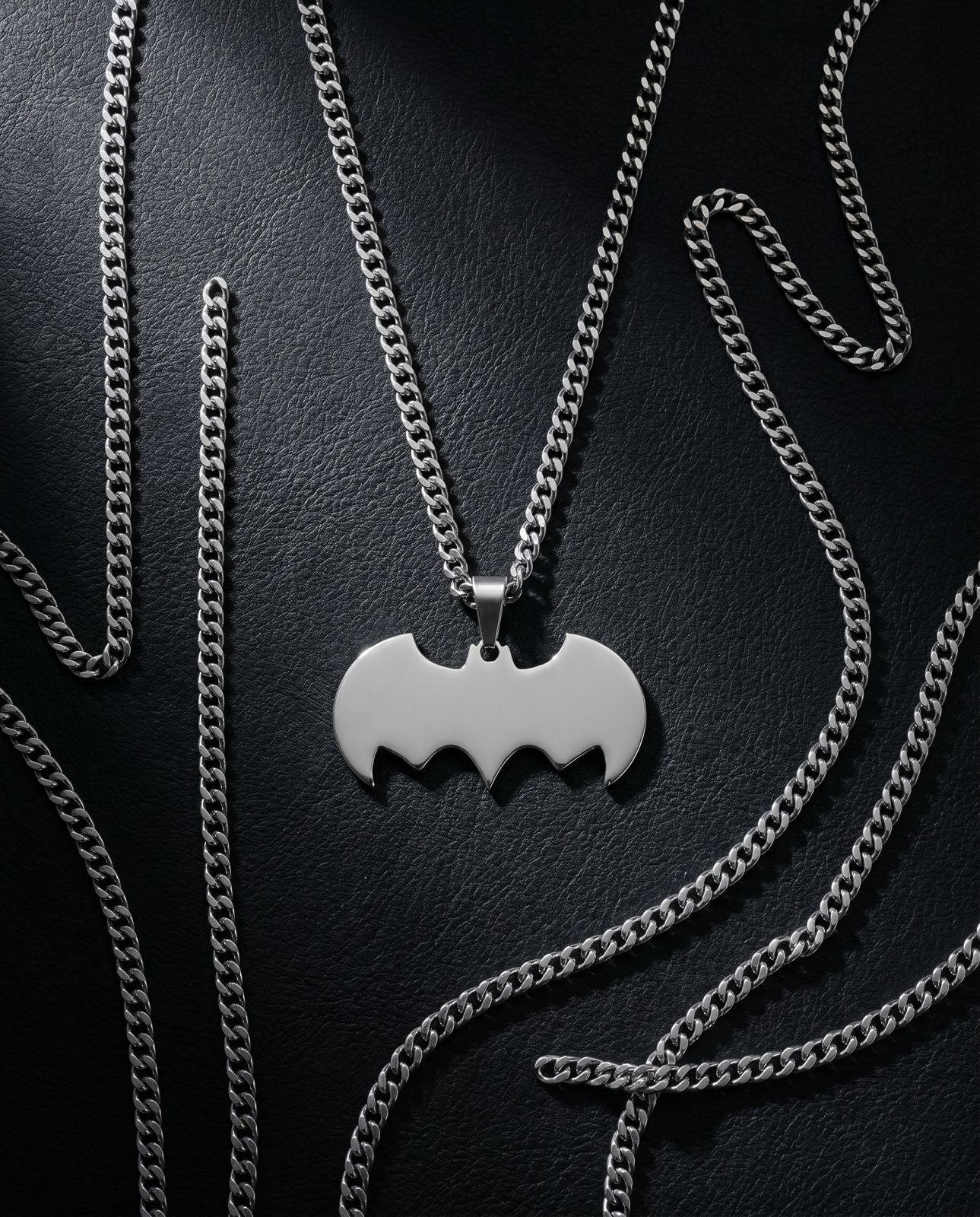 Bat man necklace