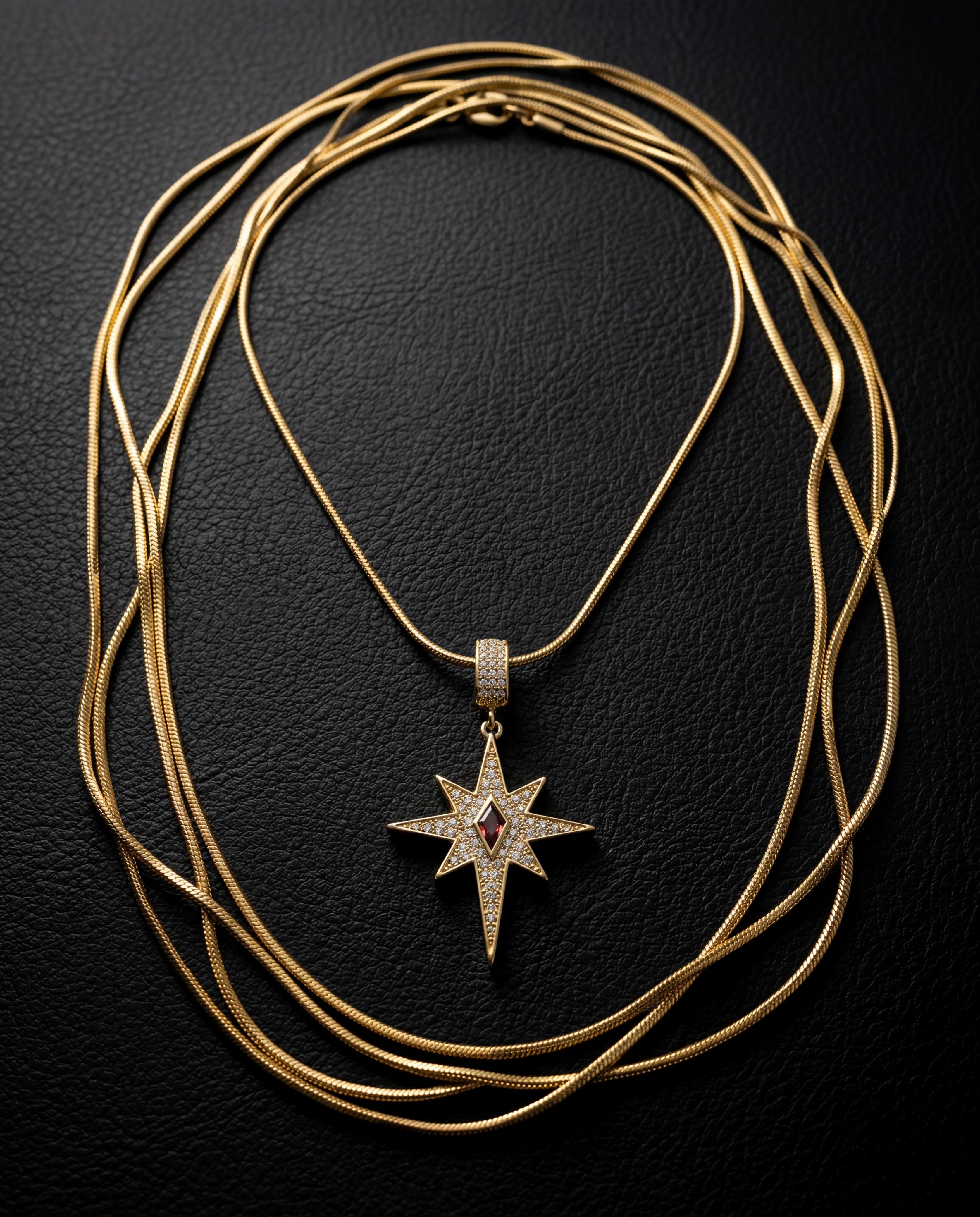 Gold star necklace